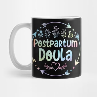 Postpartum Doula cute floral watercolor Mug